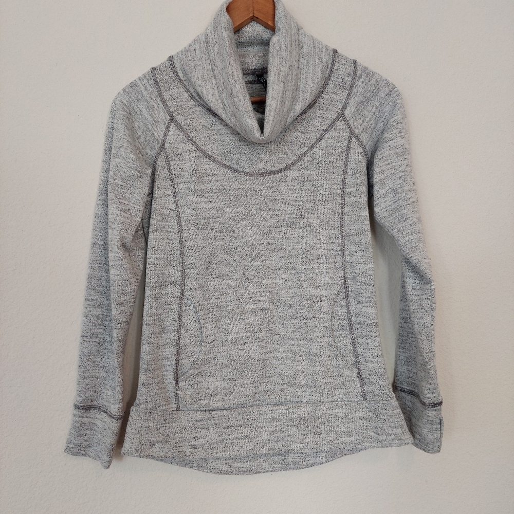 Kuhl Women's Light Gray Marled Cowl Neck Pullover